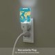 thumbnail image 5 of Fotbe World Map With Landmarks Luz Nocturna LED, Luz de Noche con Sensor de Luz Natural de Anochecer a Amanecer, Se Enchufa a la Pared, Blanco Cálido 0.5W-US, 5 of 7
