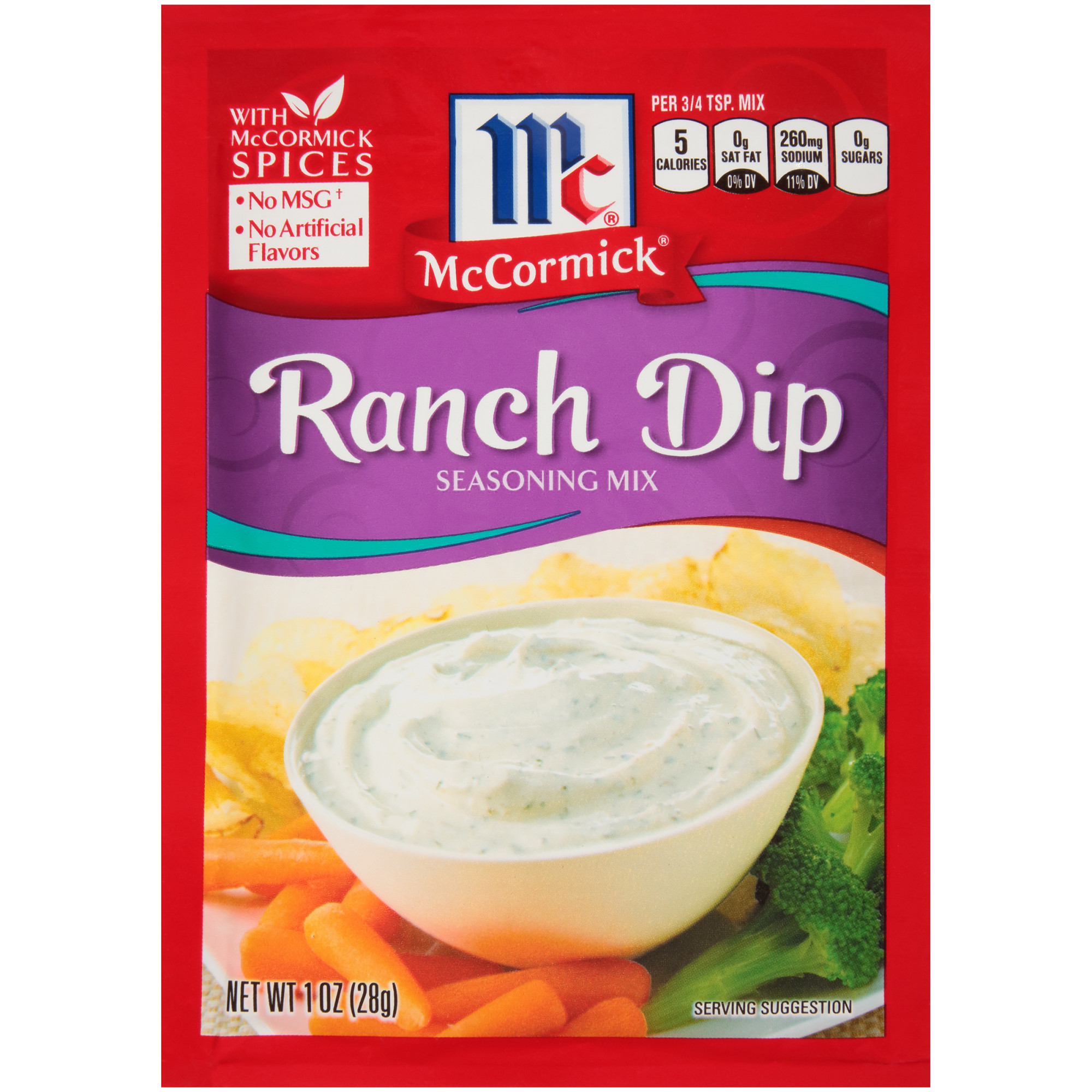 McCormick Ranch Dip Seasoning Mix, 1 oz