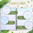 thumbnail image 3 of Tnobhg A5 Notebook Monthly Planner Smooth Writing Premium Thickened Page Flower Theme Coil Ring Notepad Calendar, 3 of 8