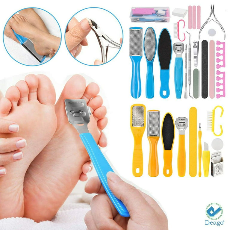 Deago 10 Pieces Professional Pedicure Tools Set, Foot Care Kit Stainless  Steel Foot Rasp Foot Dead Skin Remover Pedicure Kit for Men Women