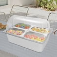 thumbnail image 2 of Wildnix 4-Compartment Stainless Steel Serving Container with Flip Lid, &nbsp; Food Storage Organizer for Fruits, Condiments, and Snacks, 2 of 6