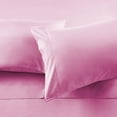 thumbnail image 4 of 900 Thread Count 100% Egyptian Cotton 3-Piece Flat Sheet (1 Flat + 2 Pillow Covers) Size Olympic-Queen Color Pink Solid, 4 of 6