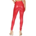 thumbnail image 3 of Sakkas Matte Liquid High Waist Stretch Leggings - Made in USA - Red - Medium, 3 of 6
