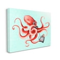 thumbnail image 3 of Stupell Industries Red Ombre Octopus Tentacles Retro Rotary Phone Graphic Art Gallery Wrapped Canvas Print Wall Art, Design by Amelie Legault, 3 of 7