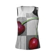 thumbnail image 4 of Easygdp Cherries laid Women's Workout Tank Top, Running Top, Hiking Shirt, Quick-Dry for Running, Yoga, Hiking - Medium, 4 of 9