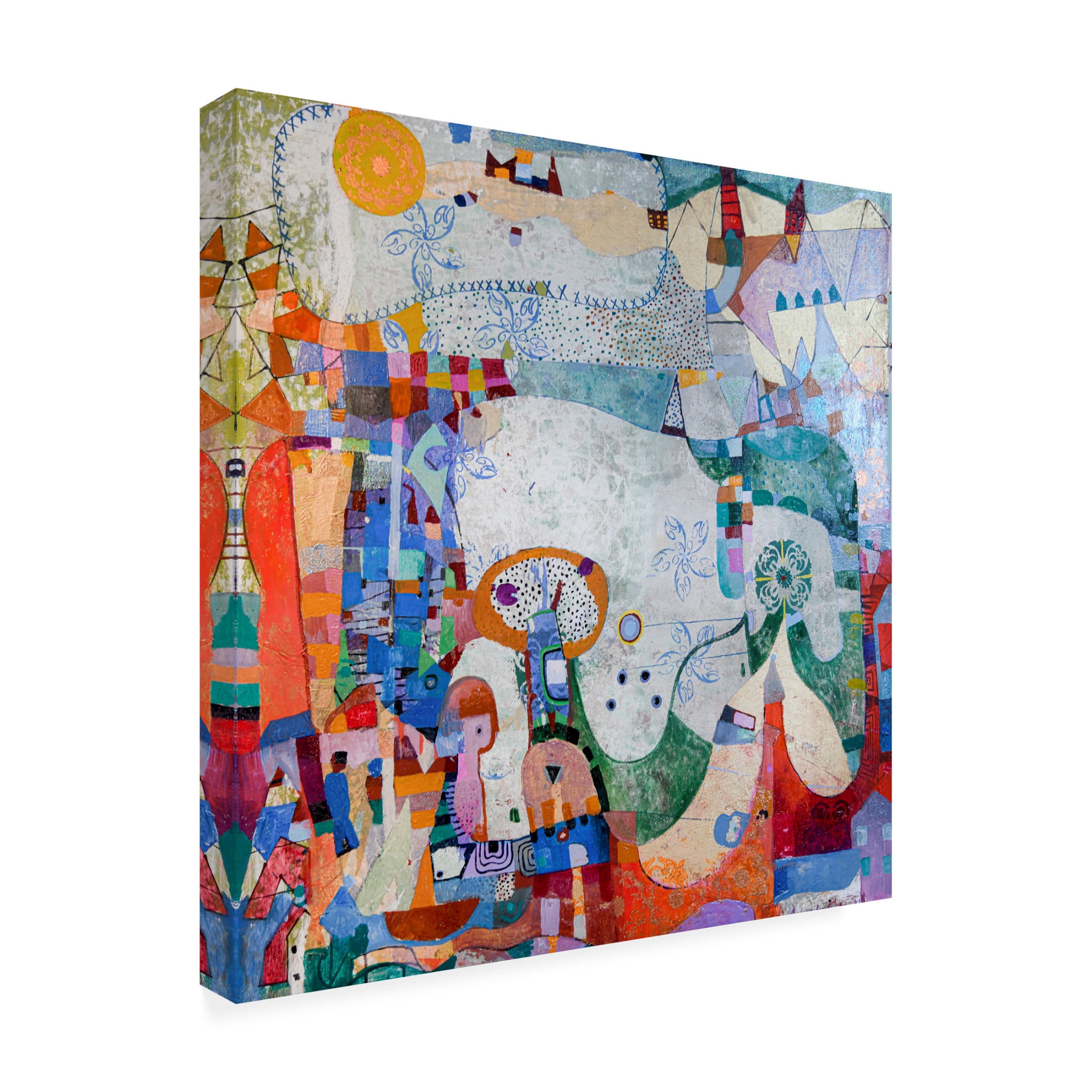 Trademark Fine Art Alise Loebelsohn Distant Village Canvas Wall Art