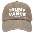 thumbnail image 3 of Trump Vance 2024 Sombrero Bordado Papá Ajustable para Hombres Mujeres (caqui) Rojo, 3 of 7