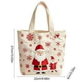 thumbnail image 3 of Fmbmuo Christmas Gift Bags Santa Claus Medium Beige 1Pcs Decorations Canvas with Handles Neutral Christmas Bag Easy to Use, Time-Saving, 3 of 5