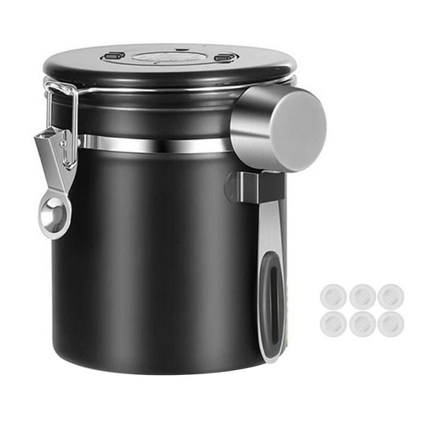 Coffee Canister,1.5L Coffee Storage Container OneWay Co2 Valve with