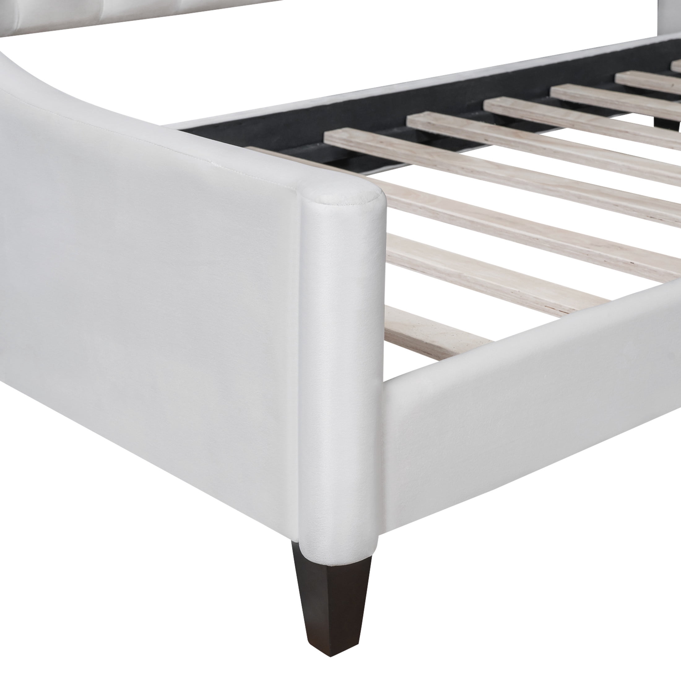 Noble House Sabrina Luxury Twin Daybed, Velvet Upholstered Tufted Sofa Bed, Plywood Frame with Piped Edges, Beige