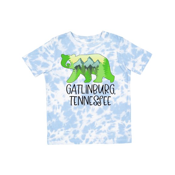 Inktastic Gatlinburg, Tennessee Mountains and Bear Shape Boys or Girls Toddler T-Shirt