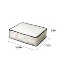 thumbnail image 3 of DPTALR Folding Plastic Storage Box For Storage Under The Bed Odorless Material Moistureproof Trash Can Suitable For Pillows Coats Blankets White Translucent, 3 of 9