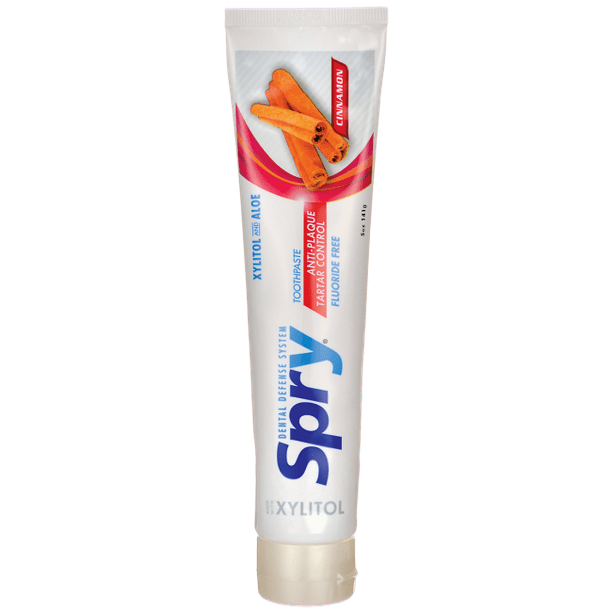 Xlear Spry Xylitol and Aloe Toothpaste Fluoride Free Cinnamon 5 oz
