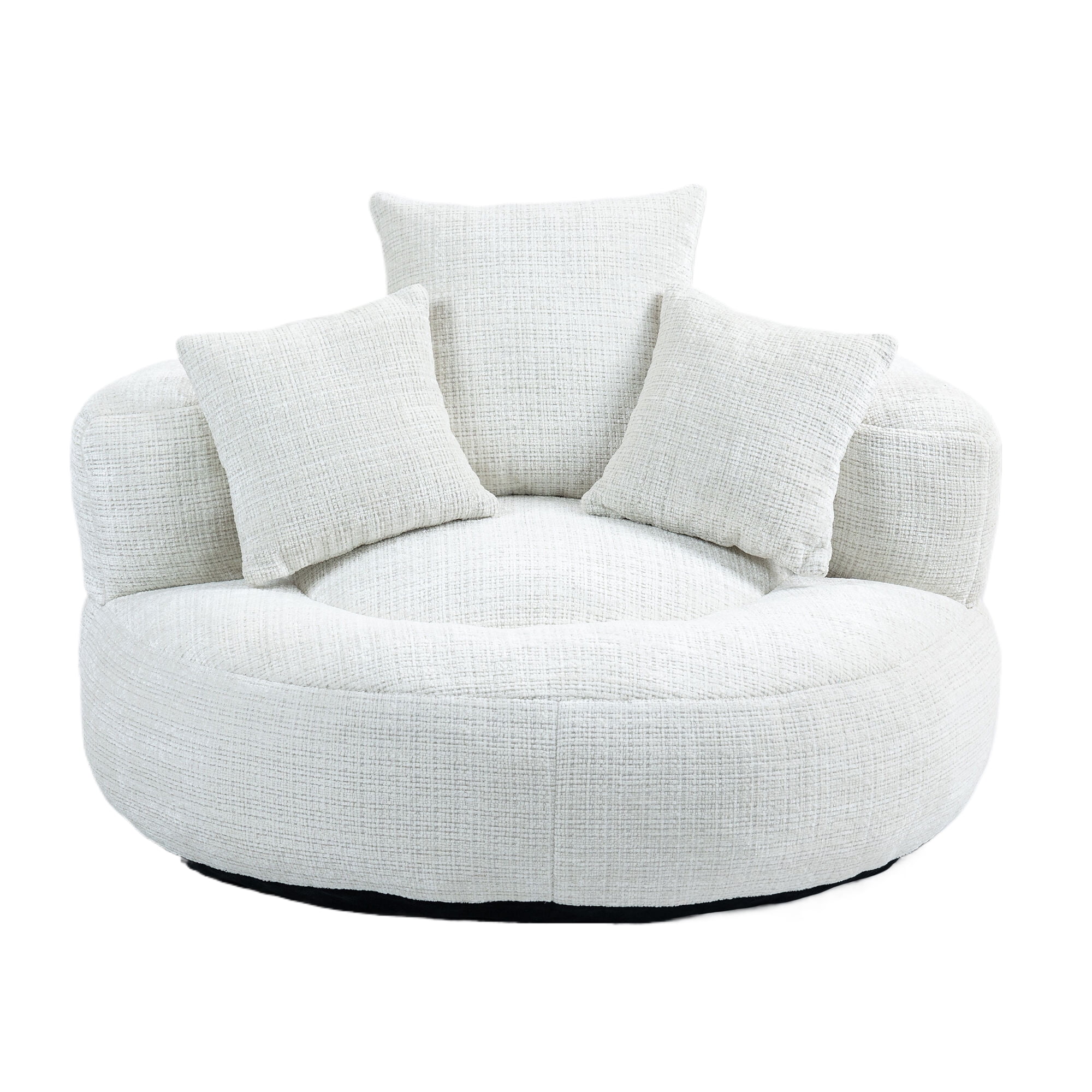 42.5''W Chenille Bean Bag Chairs, Chenille Soft Lazy Sofa Chair, Bean Bag Chair For Adults & Kids To Gaming,Reading,And Watching TV,Living Room, Bedroom,Office Room(Beige)