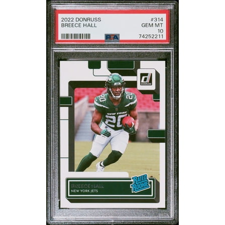 Graded 2022 Panini Donruss Breece Hall #314 Rookie RC Football Card PSA 10 Gem Mint
