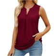 thumbnail image 2 of Idoravan Tank Tops for Women Casual Fashion Women Knitted V-Neck Ladies Solid SlimTank Top, 2 of 4