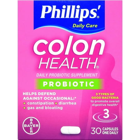 Phillips Colon santé probiotique Caps supplément quotidien Probiotique Capsules, 30 count