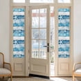 thumbnail image 2 of Blue Coastal Beach Window Privacy Film, Nautical Starfish Coral Vintage Wooden Static Cling UV Sun Blocking Heat Control Window Tint Day and Night, Non-Adhesive One Way Privacy Cover 17.7''x78.7'', 2 of 7