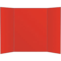 Diamana Red Board Office Depot 80% Recycled Tri-Fold Corrugate Display Board, 36in. x 48in., Red, 26993 ()