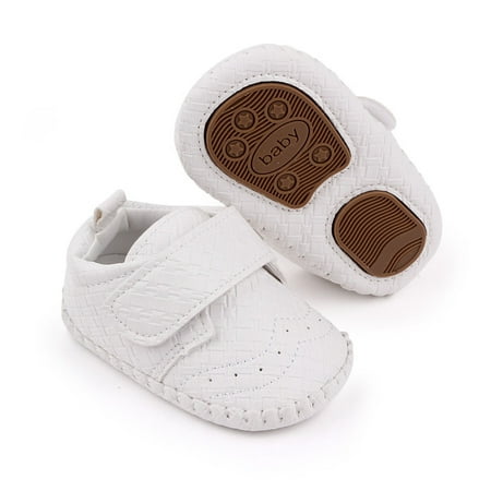 

〖Roliyen〗Toddler Shoes Hook First Walking Shoes Loop Shoes Soft Baby & Non-Slip Boys Solid Boy S Shoes