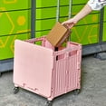 thumbnail image 1 of Chariot Utilitaire Pliable, Chariots Roulants Pliables avec Couvercle, Poignée Télescopique et 4 Roues Pivotantes Chariot à Main Portatif pour Caisse Roulante Porte-Outils pour Magasinage Rangement Bureau, 1 of 8
