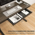 thumbnail image 3 of FlexiSpot 48" W Home Office Height Adjustable Standing Desk Rustic Chipboard Top with USB Charge Ports, Drawer, 3 of 6