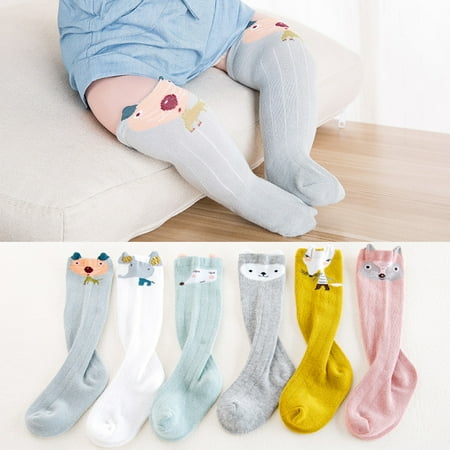 

Naturegr Infant Baby Girl Boy Cute Cartoon Animal Print Knee Length Stockings Long Socks