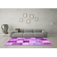 thumbnail image 3 of Ahgly Company Indoor Rectangle Patchwork Purple Transitional Area Rugs, 4' x 6', 3 of 4