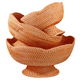 thumbnail image 5 of Plato alto de fruta de ratán, plato de almacenamiento, plato de fruta, canasta de almacenamiento de dulces, bocadillos de frutos secos, bocadillos de escritorio, 5 of 5
