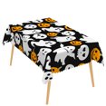 thumbnail image 6 of Duangreer Halloween Rectangle Tablecloth, Orange Pumpkin White Ghost Print, Waterproof Wrinkle Resistant Table Cover for Party Picnic Indoor Outdoor Decor, 60 x 84 Inch, 6 of 6
