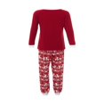 thumbnail image 4 of Ensemble Pyjama de Famille de Noël Cerf Imprimé Col à Manches Longues Pantalons Romper Vêtements de Nuit Homewear Rouge Enfants 6-7 Ans, 4 of 7
