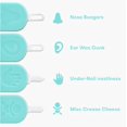 thumbnail image 3 of Frida Baby Grooming Essentials 4 Pack - Finger Toothbrush - Nose Nail Ear Picker - Nail Clipper - Nail File, 3 of 9