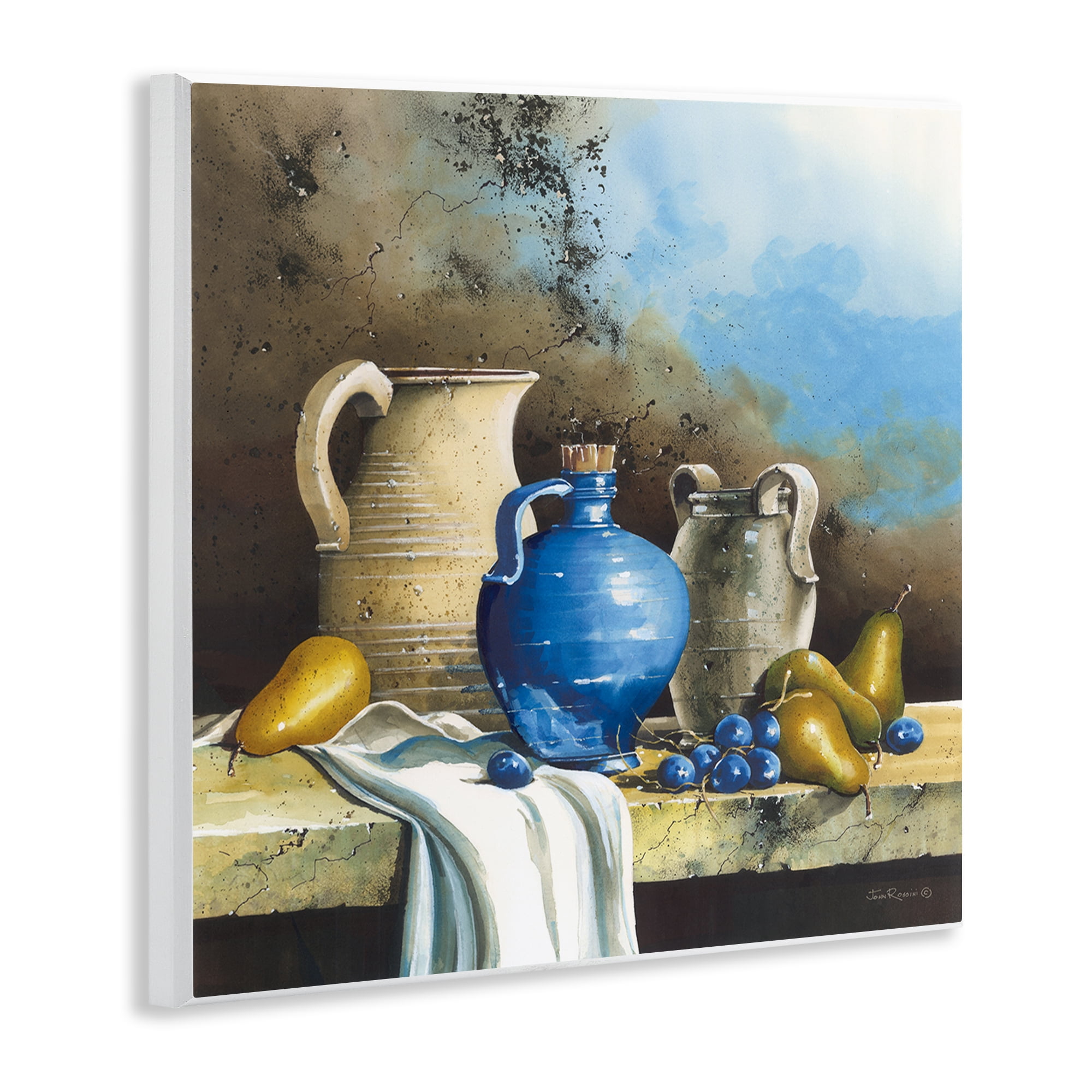Stupell Industries Country Vineyard Still Life Food & Beverage Painting Unframed Art Print Wall Art, 12 x 12