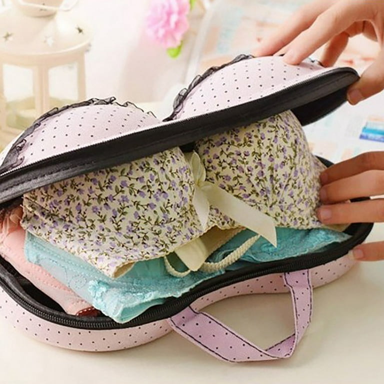 Travel Bra Underwear Organizer, Portable Bra Storage Case with Net