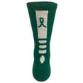 thumbnail image 2 of Epic Youth Kidney Cancer Awareness Green Ribbon Design Crew-Socks (1-Pair), 2 of 2