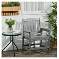 thumbnail image 2 of Gray Outdoor Dining Chairs - Plastic Patio Armchair with Slatted Back - HDPE Lawn Furniture for Garden, Poolside, 2 of 9