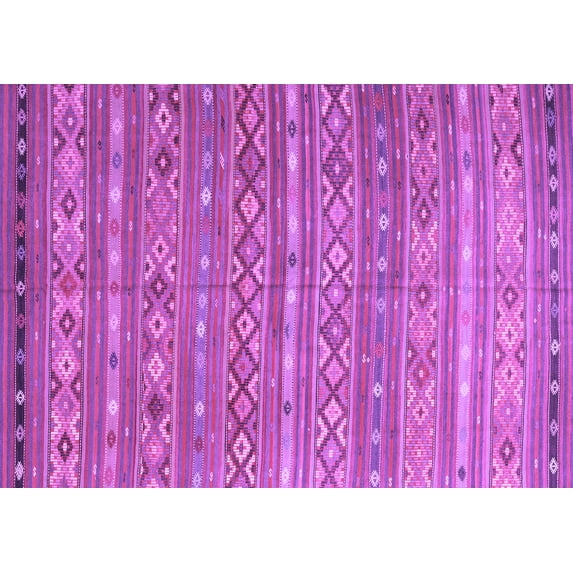 Ahgly Company Indoor Rectangle Oriental Purple Traditional Area Rugs, 2' x 5'