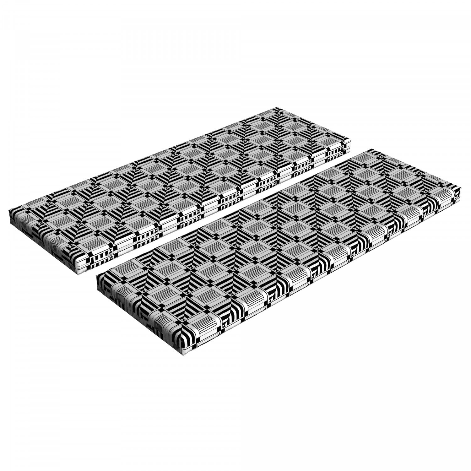Black And White Bench Cushion