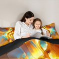 thumbnail image 4 of Homewish Gold Cartoon Melody Twin Bedding Sets 7-Piece for Kids, Watercolor Artwork Bedding Comforter Set, Music Theme Reversible Sheet Sets, Super Cozy Room Decor, 4 of 7