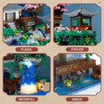 thumbnail image 3 of Vziimo Juego de Micro Bloques de Construcción de Árbol Bonsái de Flor de Cerezo Kits de Estanque de Flor de Melocotón de Arquitectura China Juguetes de Árbol de Sakura Japonés para Adultos Niños Mayor, 3 of 5