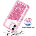 thumbnail image 4 of Entronix iPhone 11 Heavy Duty Glitter Case for Girls Women Liquid Bling Sparkle Shining Glitter Luxury Shockproof Quicksand Soft TPU Cover for iPhone 11 6.1 inch Pink, 4 of 8