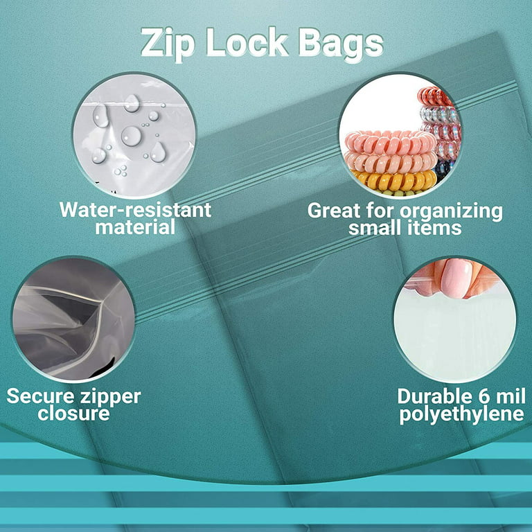 12 x 15 2 Mil Clearzip Lock Top Bags