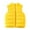 Yellow, variant on Kids Solid Color Sleeveless Down Vest, Lightweight Stand Collar Puffer Jacket Without Sleeves, Boys & Girls Thermal Waistcoat for Autumn and Winter Layering Black