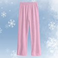 thumbnail image 2 of TRUBKH Thermal Pants Women Warm Pants for Women Winter Pants Sheer Pantyhose for Women Womens Fleece Pants Yoga Pants Wide Leg Pants Pink M, 2 of 4