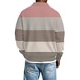 thumbnail image 2 of Ceisia Men's Vintage Waffle Knit Polo Sweater | Loose Drop-Shoulder Color Block Striped Long Sleeve Pullover Gifts, 2 of 5