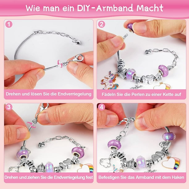 Kit De Pulseras Para Niñas De 5 A 12 Años – 78 Piezas Con Colgantes De Unicornio, Sirena, Arcoíris Y Más, Regalo Ideal Para Manualidades