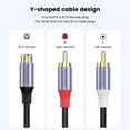 thumbnail image 4 of Cable de audio y vídeo RCA Splitter MOSWAG de 1 hembra a 2 macho, negro, 4 of 6