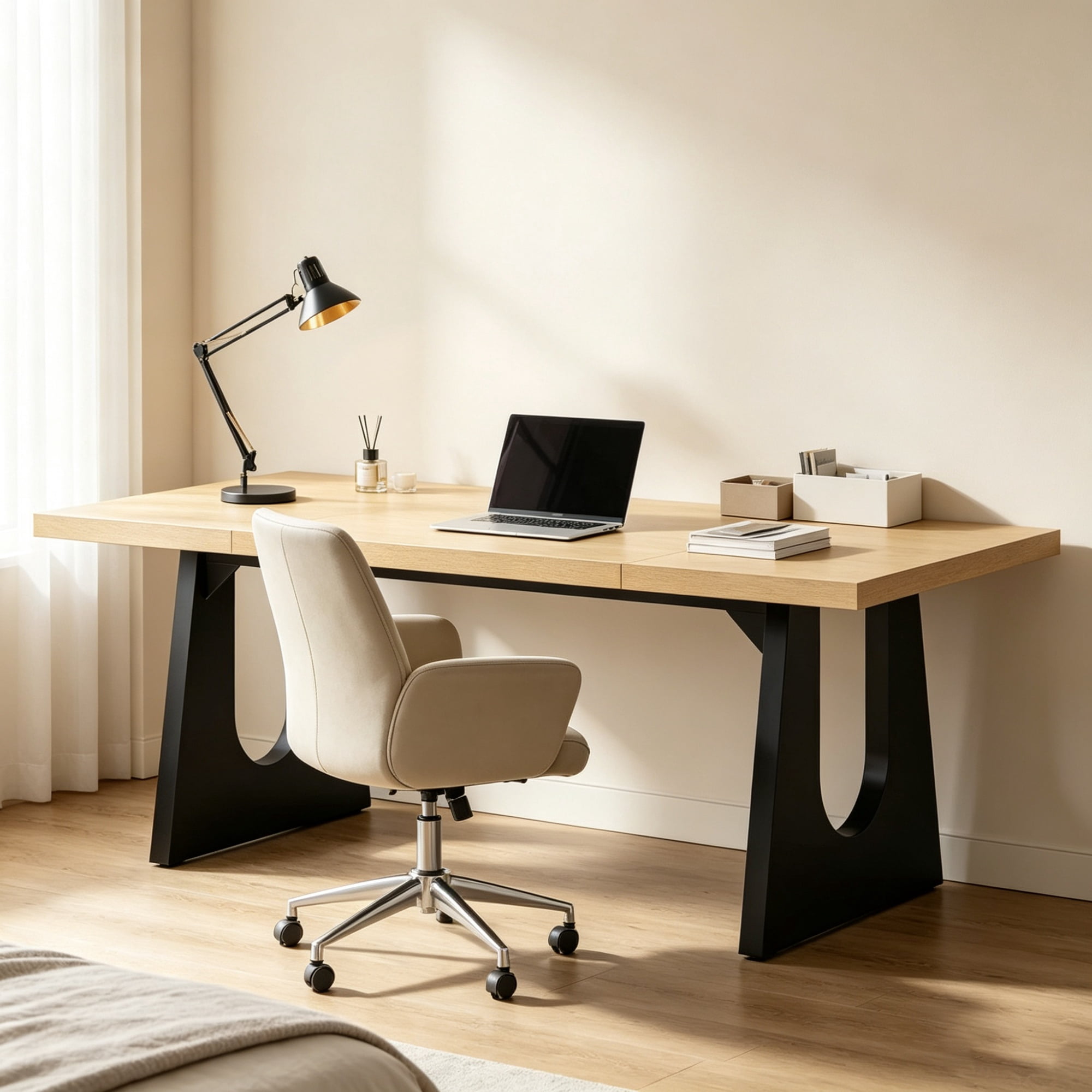 70.86" Executive Desk, Modern Computer Desk with Storage for Home Office