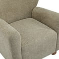 thumbnail image 4 of Christopher Knight Home Wingback Chair, Boucle Upholstered Accent Chair with Solid Wood Legs, Light Brown, 4 of 9
