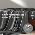 thumbnail image 2 of TURKIO Satin Sheets Queen Silk Sheets Drak Gray Bed Sheet Set,4 Pieces 1800 Microfiber 2 Pillowcase 20"x30", 2 of 7